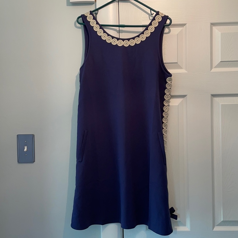 NWT Lilly Pulitzer Stella Shift Dress. Size 10. True Navy NEVER WORN.